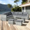 Oseasons® Aruba Rattan 8 Seater Corner Set - Dove Grey - 106039