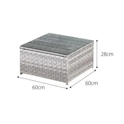 Oseasons® Acorn Rattan 5 Seater Corner Sofa Set - Dove Grey - 106427 - Image 4