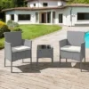 Oseasons® Antigua Rattan 2 Seat Tea For Two Set - Grey - 106463