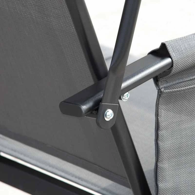 Outsunny 3 Person Porch Swing Chair With High Back - Charcoal Grey - 84A-110CG - Image 2