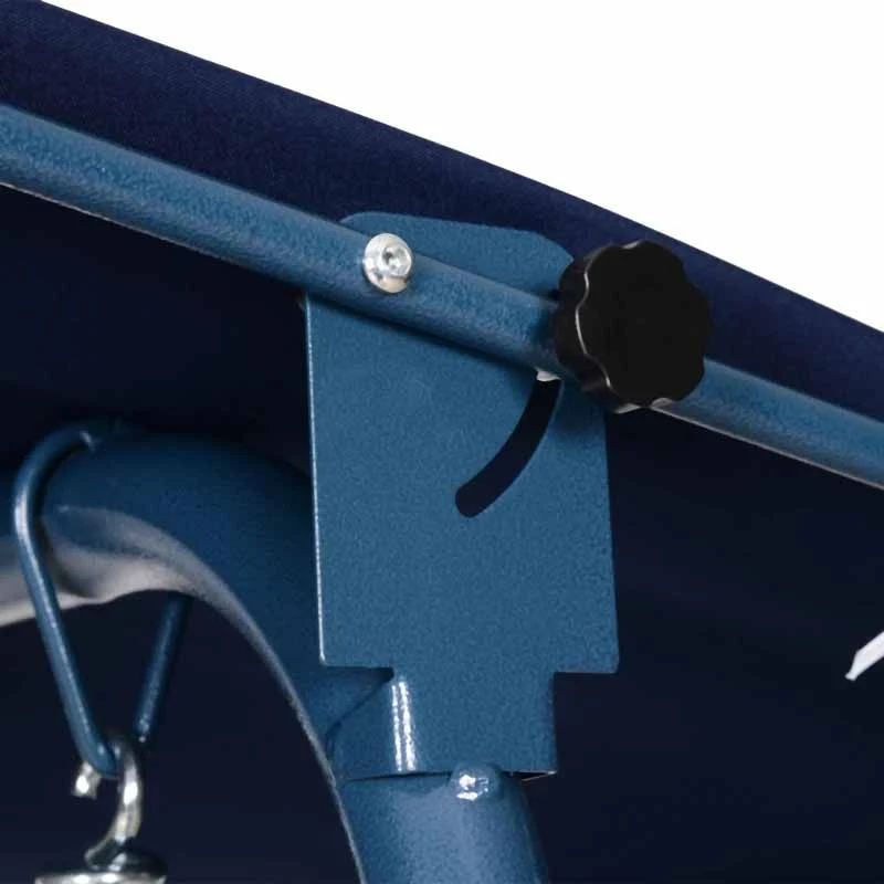 Outsunny 3-Seater Metal Swing Chair - Blue - 84A-118BU - Image 3