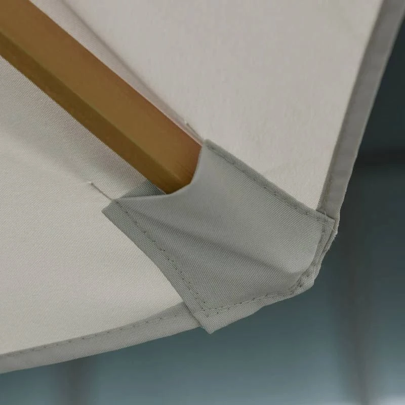 Outsunny 3m Fir Wooden Parasol - Grey - 840-065GY - Image 4