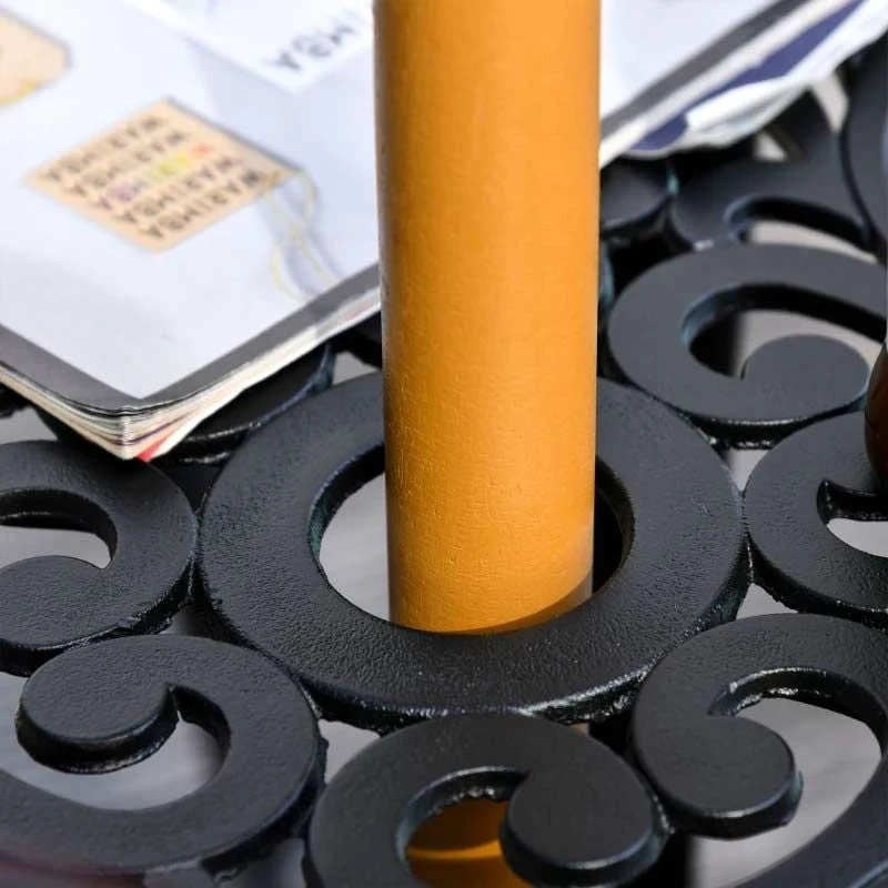 Outsunny 2.5m Wood Parasol - Black - 84D-056BK - Image 2