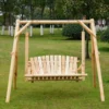 Outsunny Garden Wooden Swing Chair - Natural Wood - 84A-086