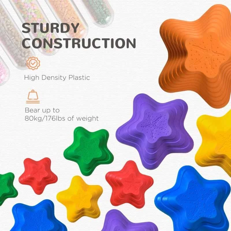 Outsunny 11 Piece Balance Stepping Stones For Kids - 340-013 - Image 5