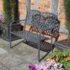 Rowlinson Vienna Aluminium Bench - Gunmetal Grey - VIENBENCH