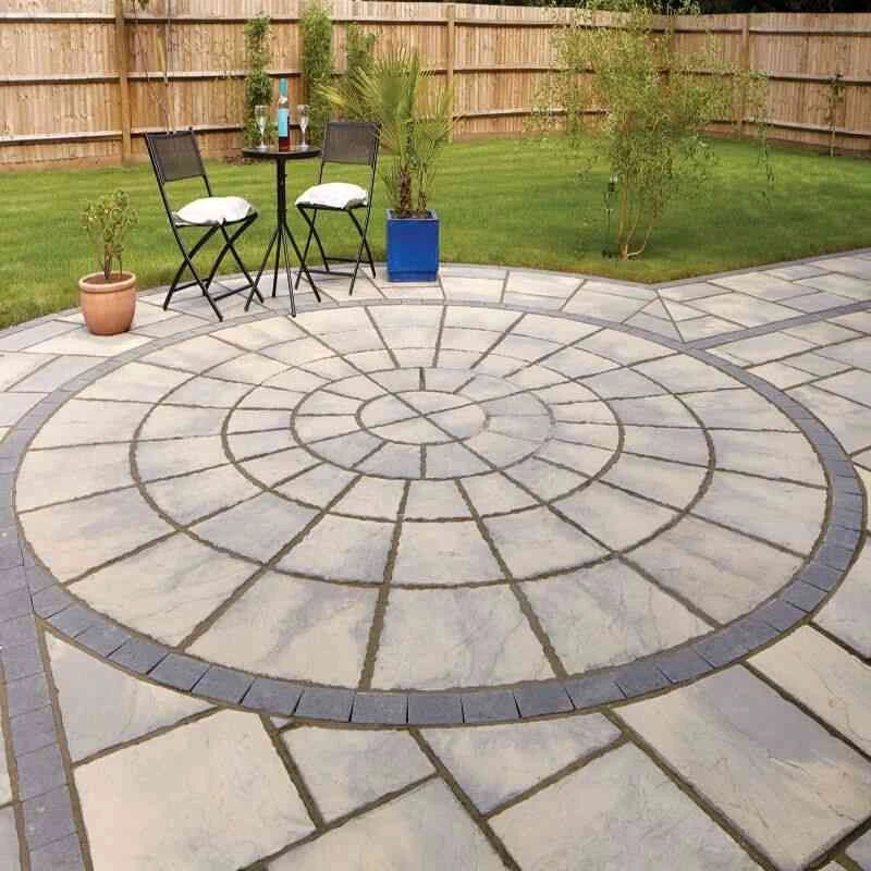 Brett Bronte Garden Paving Rectangular Flag B 600x600x32mm Pack Of 32 - Weathered Buff - BR0032WB - Image 3