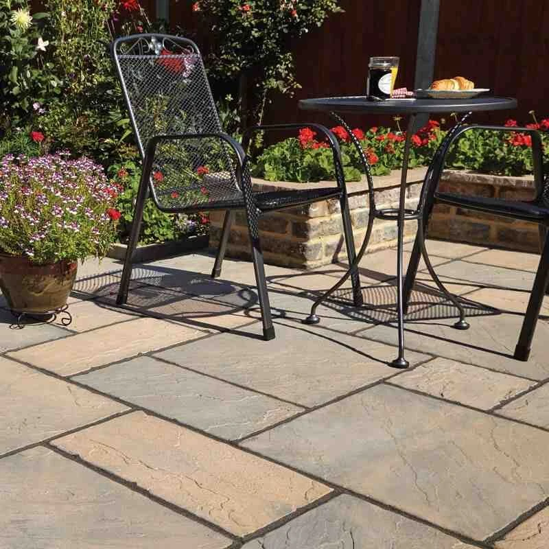 Brett Bronte Garden Paving Rectangular Flag H 600x300x32mm Pack Of 64 - Acorn Brown - BR0232AB - Image 2