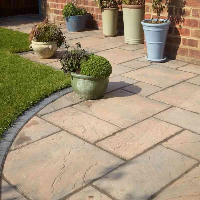 Brett Bronte Garden Paving Rectangular Flag H 600x300x32mm Pack Of 64 - Acorn Brown - BR0232AB - Image 3