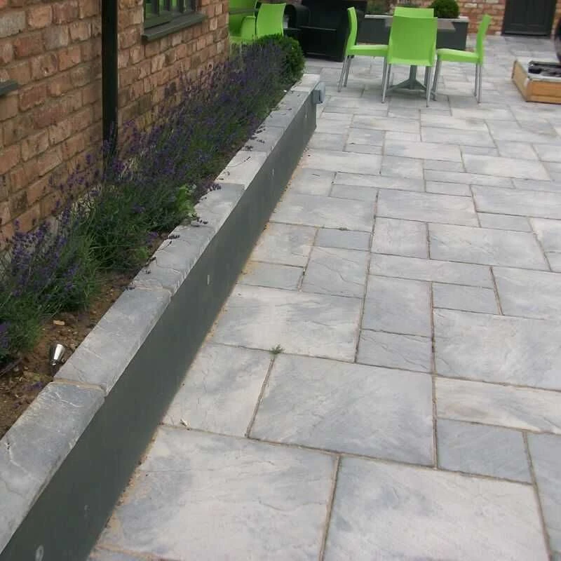 Brett Bronte Garden Paving Rectangular Flag E 450x450x32mm Pack Of 64 - Weathered Stone - BR0332WS - Image 3