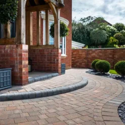 Brett Alpha Antique Block Paving Rectangular 60mm Large Brick Pack Of 352 - Burnt Oak - NLAL60BO