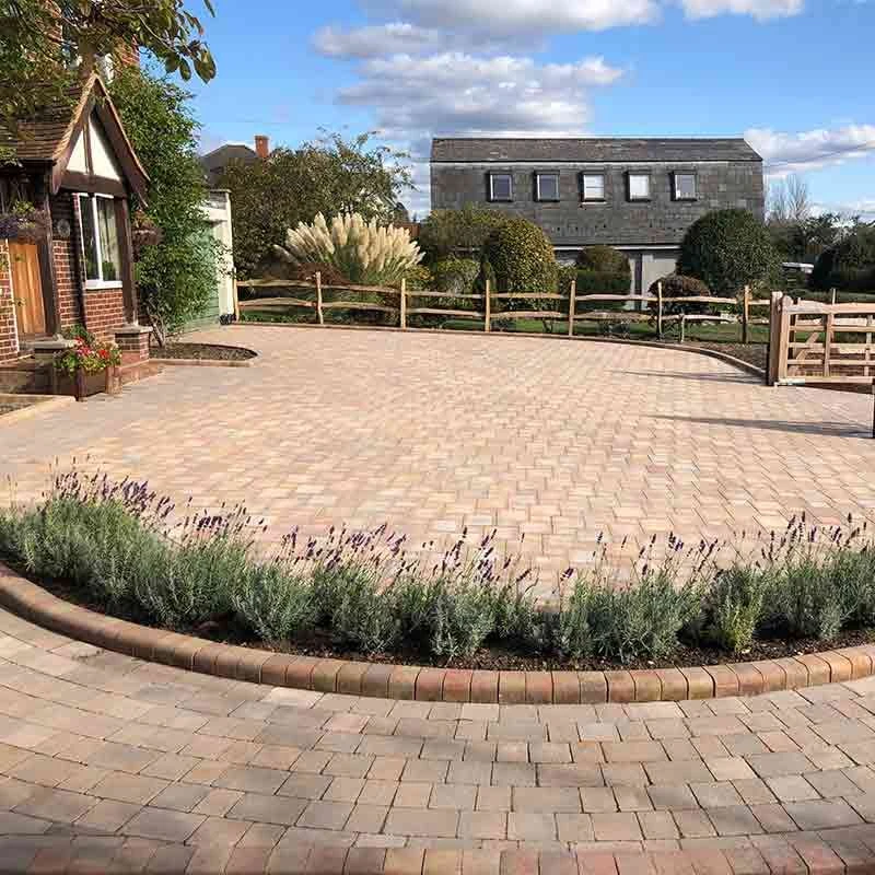 Brett Alpha TRIO Block Paving 60mm Mixed Size Packs Brick Pack Of 406 - Autumn Gold - NLATV60AG