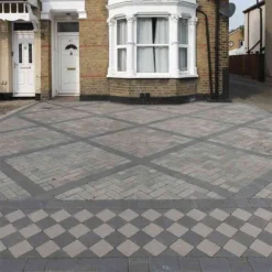 Brett Beta Block Paving Rectangular 60mm Large Brick Pack Of 344 - Charcoal - BL60CL