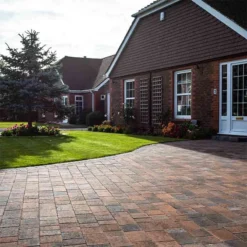 Brett Beta Block Paving Rectangular 60mm Medium Brick Pack Of 504 - Burnt Oak - BM60BO