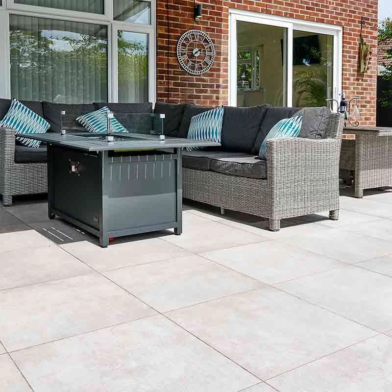 Brett Eclipse Porcelain Paving Square 20mm Flags Pack Of 64 - Apollo - ECPB20AP