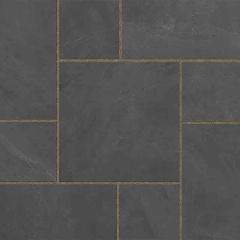 Brett Eden Slate Porcelain Paving Patio Pack Mixed Size Packs Pack Of 144 - Midnight Shadow - EDSLP20MS - Image 2