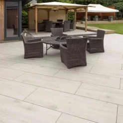 Brett Elegante Timber Porcelain Paving Rectangular 20mm Flags Pack Of 48 - Driftwood - EPWL20DW