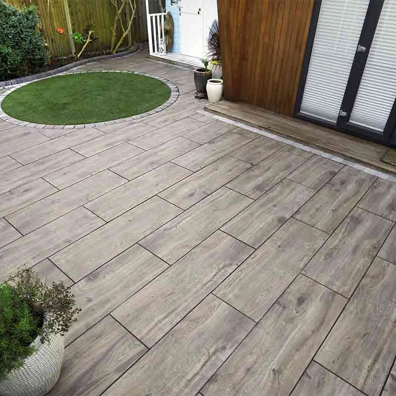 Brett Elegante Timber Porcelain Paving Rectangular 20mm Flags Pack Of 48 - Vintage Oak - EPWL20VO