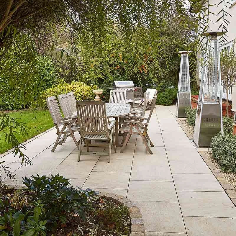 Brett Geoceramica® Fiordi Porcelain Paving Square 40mm Flags Pack Of 28 - Sand - GCFB40SA