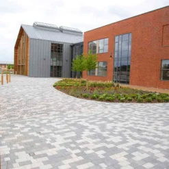 Brett Lugano TRIO Block Paving 60mm Mixed Size Packs Pack Of 378 - Misty Grey - LUT60MG