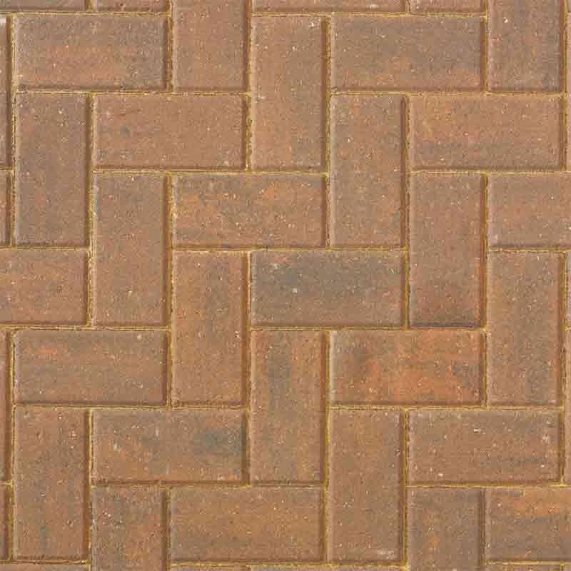 Brett Omega Block Paving Rectangular 80mm Brick Pack Of 308 - Burnt Oak - OM80BO - Image 2
