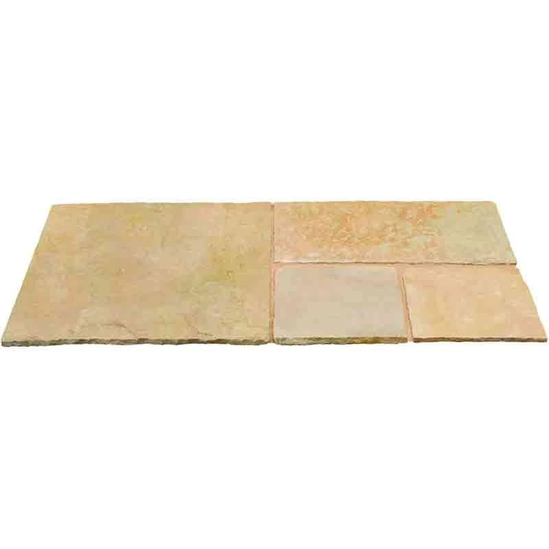 Brett Rippled Limestone Natural Stone Paving 900x600x22mm - 28 Per Pack - Honey - LMDHY - Image 2