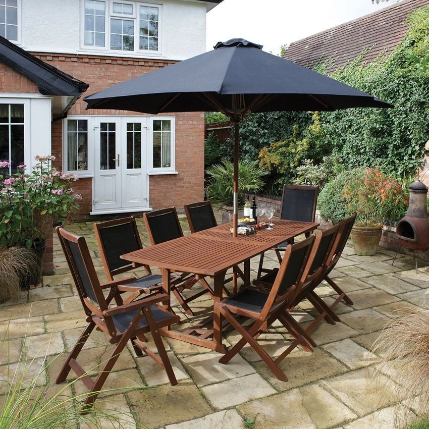 Rowlinson Bali 10 Piece Wooden Dining Set - BALISET - Image 3