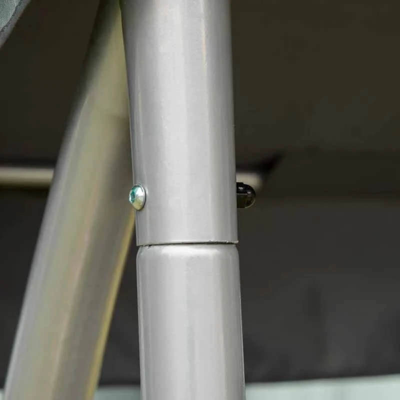 Outsunny 3 Seater Porch Swing Chair With Canopy - Grey - 84A-053CG - Image 2