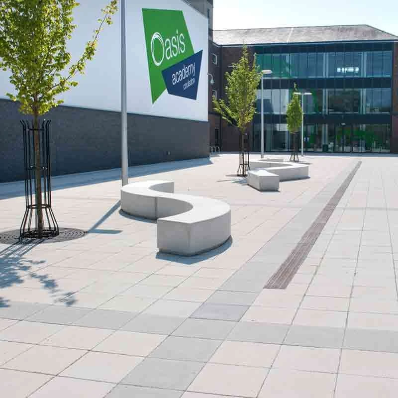 Brett Yorktone Textured Commercial Paving Square Flag B 600x600x50mm Pack Of 20 - Natural - YKB50GY