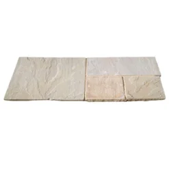 Brett Riven Sandstone Garden Natural Stone Mixed Size Packs 22mm Patio Pack Of 48 - Forest Glen - SSLPFG