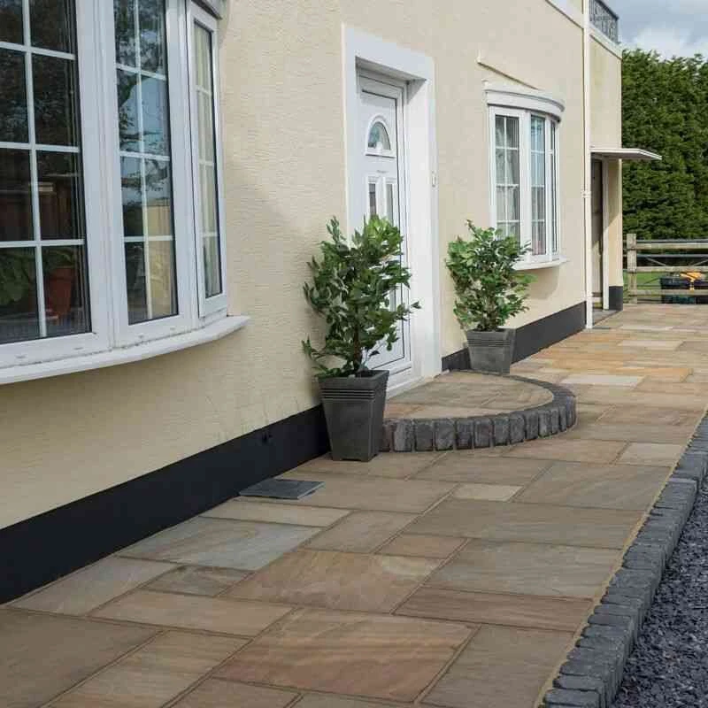 Brett Riven Sandstone Garden Natural Stone Mixed Size Packs 22mm Patio Pack Of 48 - Sunrise - SSLPSR - Image 4