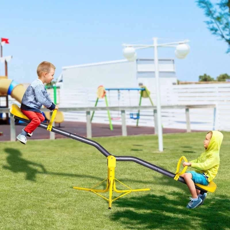 Outsunny 360° Rotating Seesaw For Kids - Yellow - 344-006YL