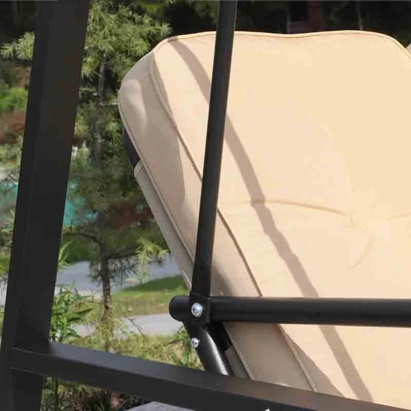 Outsunny 2 Seater Garden Outdoor Swing Chair - Beige - 01-0891 - Image 6