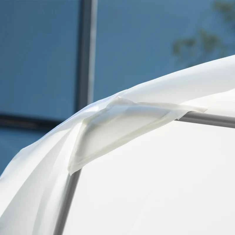 Outsunny Double Hammock Sun Lounger With Canopy - Cream White - 84B-174CW - Image 5