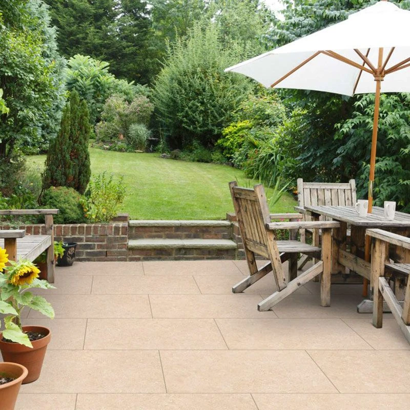 Global Stone Exquisite Porcelain Paving Slabs Single Size Pack 600 X 900 X 20mm - Pack Of 48 - Coral - ECPE6090