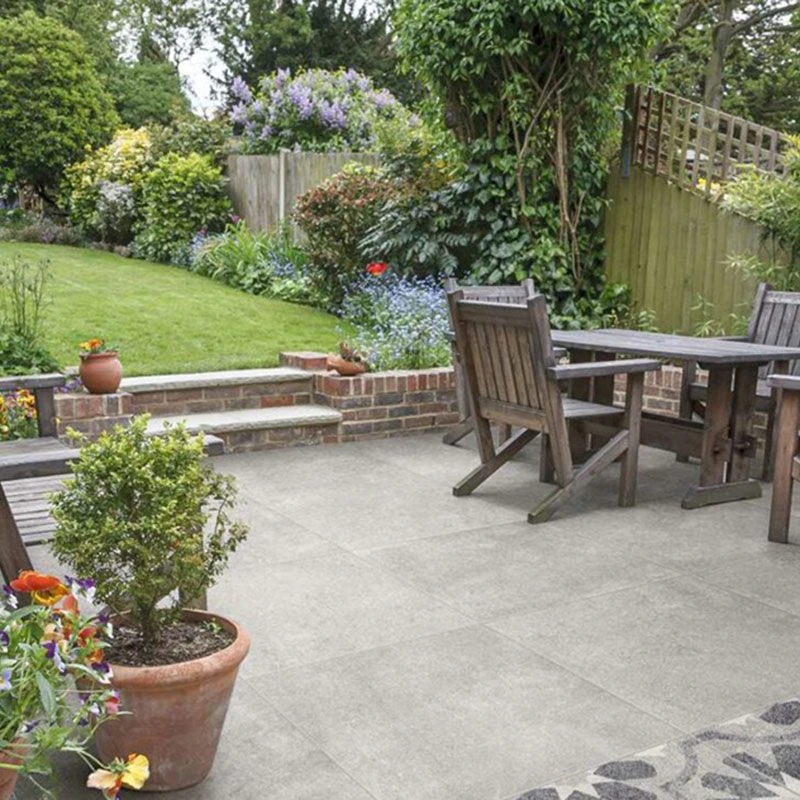 Global Stone Grande Porcelain Paving Slab Single Size Pack 1000 X 1000 X 20mm - Pack Of 1 - Pepper - PEPE1010S