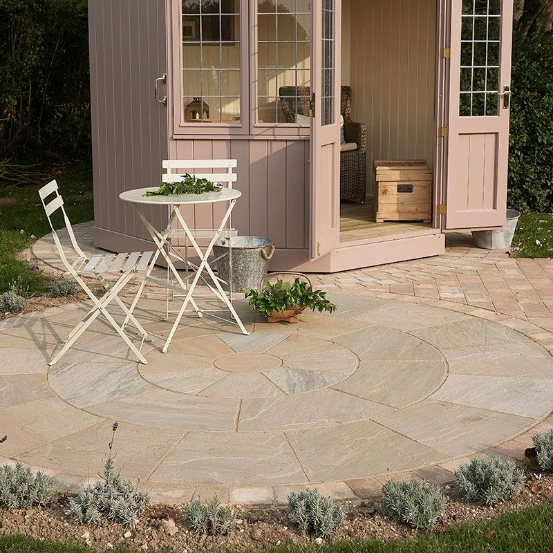 Global Stone Premium Sandstone Circle Double Ring Project Pack - Pack Of 17 - York Green - YGSC1800