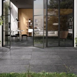 Global Stone Siena Porcelain Paving Slab Single Size Pack 500 X 1000 X 20mm - Pack Of 1 - Dark Stone - DAPE5010S