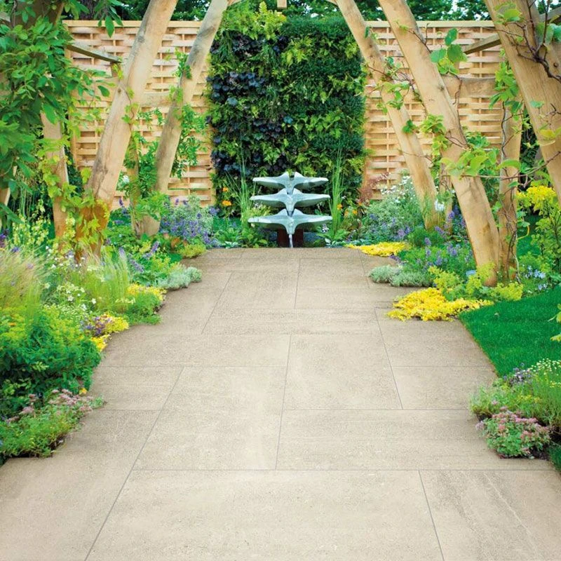 Global Stone Siena Porcelain Paving Slab Single Size Pack 500 X 1000 X 20mm - Pack Of 1 - Desert - DEPE5010S