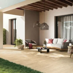Global Stone Six Nine Series Porcelain Paving Slabs Single Size Pack 600 X 900 X 20mm - Pack Of 1 - Travertine - TRPE6090S