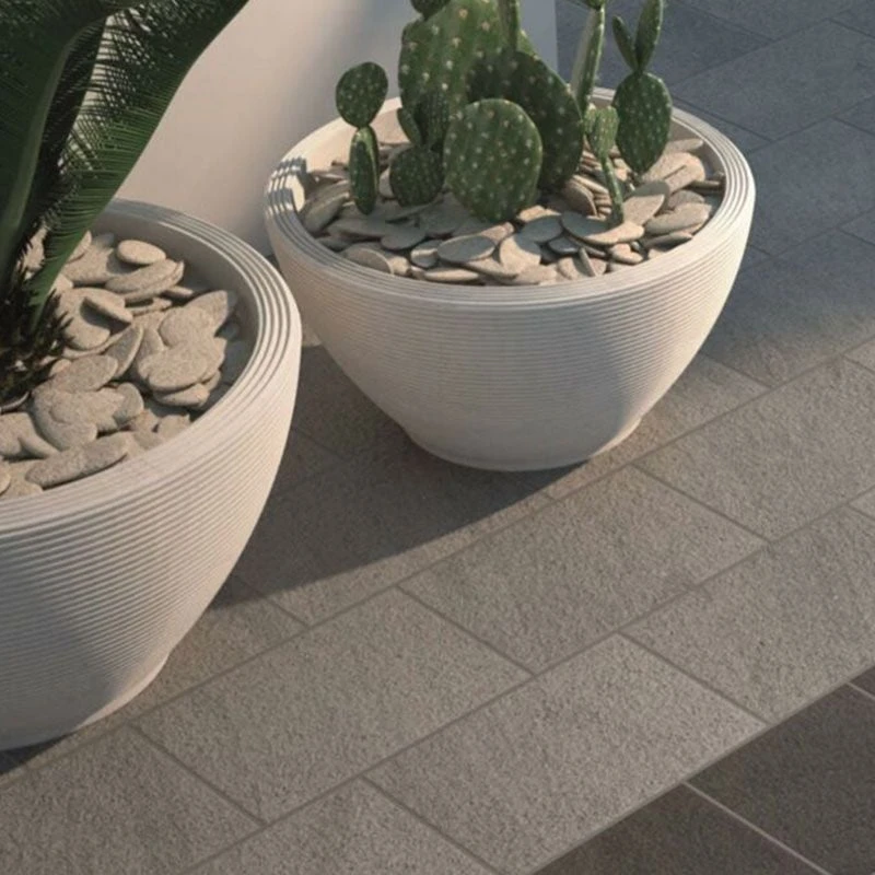 Global Stone Small Size Series Porcelain Paving Slabs Single Size Pack 200 X 300 X 20mm - Pack Of 4 - Aran Grey - AGPE2030