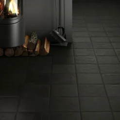 Global Stone Small Size Series Porcelain Paving Slabs Single Size Pack 200 X 200 X 20mm - Pack Of 6 - Pizarra Black - PBPE2020