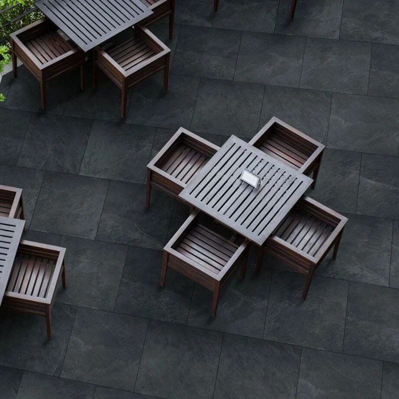Global Stone Station Porcelain Paving Slabs Single Size Pack 600 X 1200 X 20mm - Pack Of 24 - Black - SBPE6012