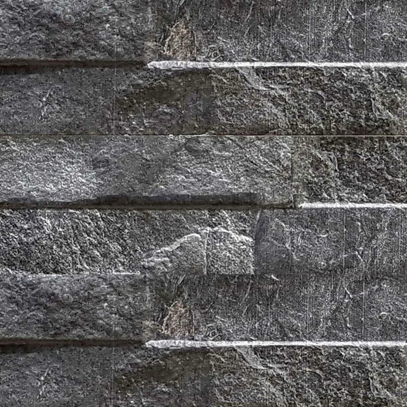 Global Stone Porcelain Wall Cladding Single Size Pack 75 X 380 X 8-12mm - Pack Of 26 - Charcoal - KECH7538 - Image 2