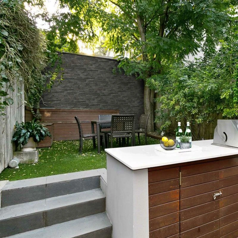 Global Stone Porcelain Wall Cladding Single Size Pack 75 X 385 X 9mm - Pack Of 34 - Graphite - KEGR7538