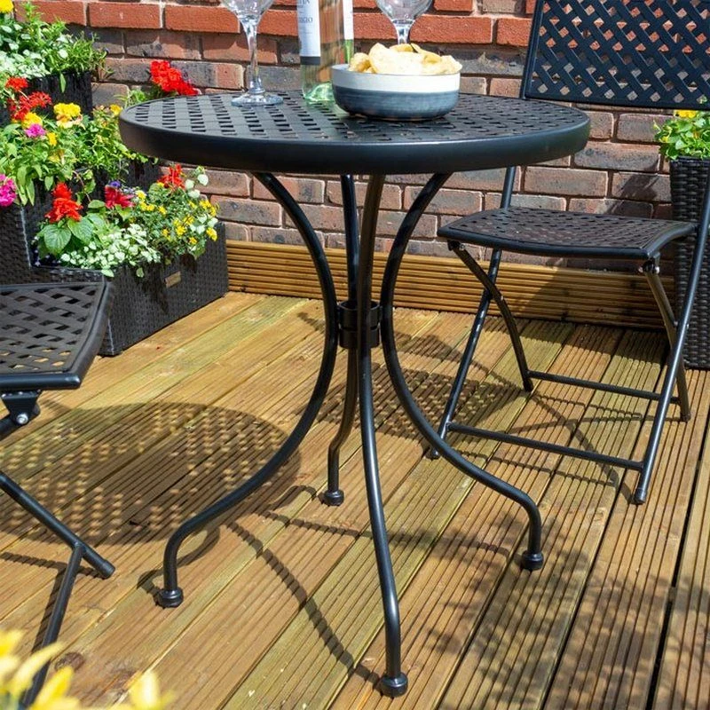 Rowlinson Havana 3 Piece Bistro Set Black - HAVLBLK - Image 4