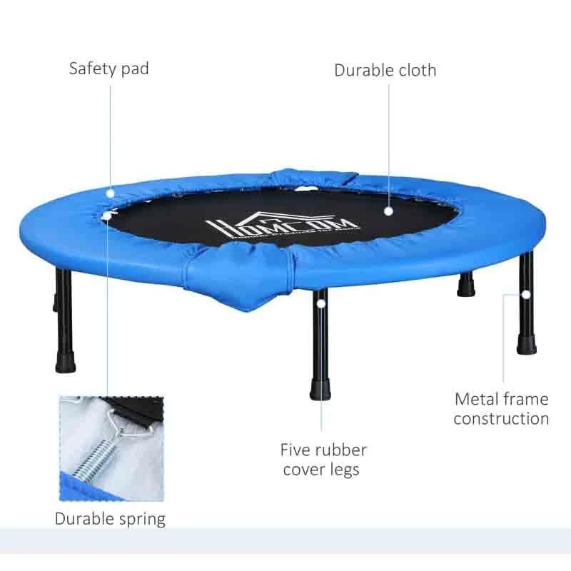 HOMCOM Mini Fitness Trampoline - Black/Blue - A00-007V03 - Image 7