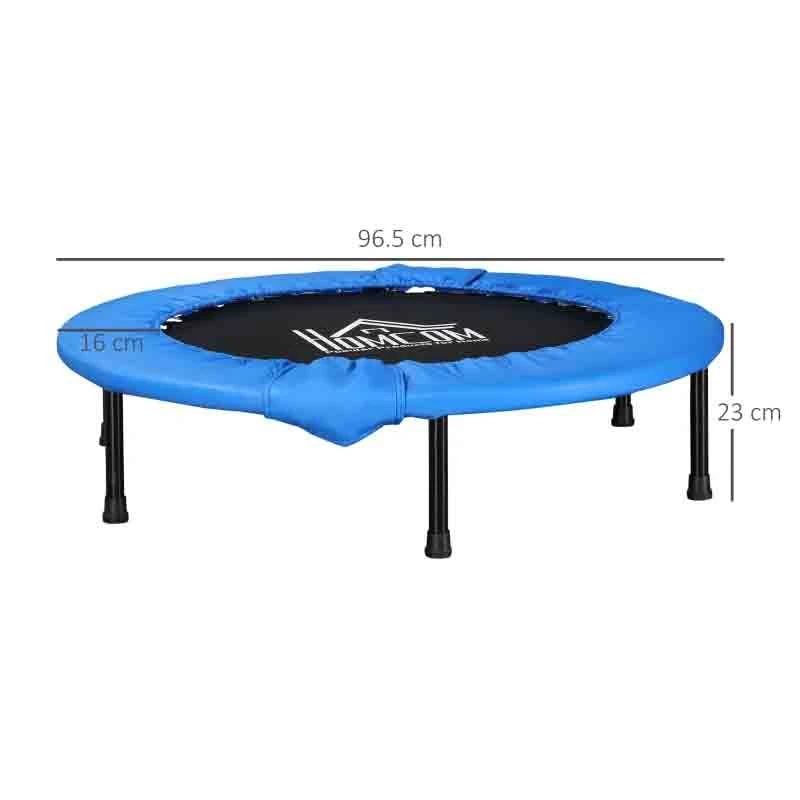 HOMCOM Mini Fitness Trampoline - Black/Blue - A00-007V03 - Image 4