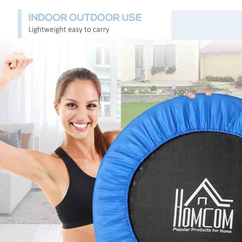 HOMCOM Mini Fitness Trampoline - Black/Blue - A00-007V04 - Image 9