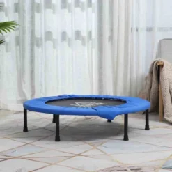 HOMCOM Mini Fitness Trampoline - Black/Blue - A00-007V04